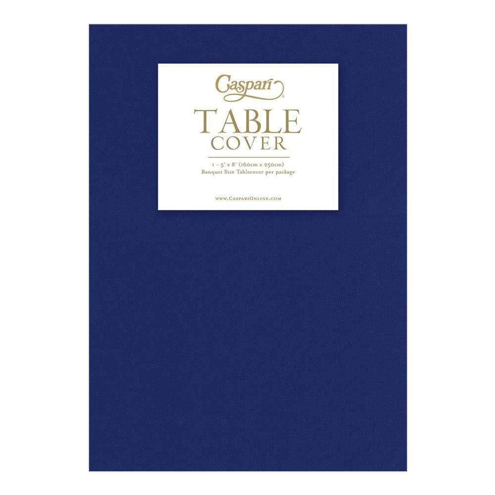 Navy Blue Paper Linen Table Cover